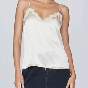 Paige Ilya Lace Trim Cami in Ecru (Cream)